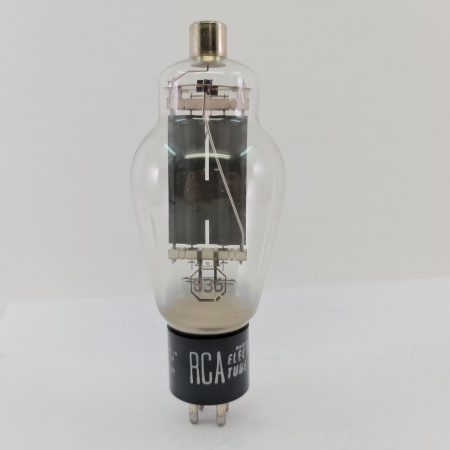 1 X 836 RCA TUBE. 1970s PROD. BLACK PLATES. RECTANGULAR GETTER. 8. CE1