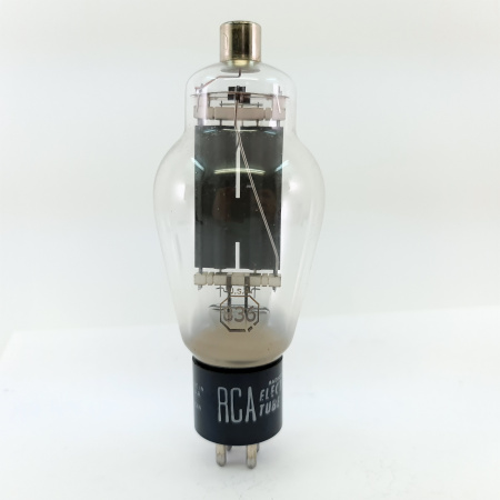 1 X 836 RCA TUBE. 1970s PROD. BLACK PLATES. RECTANGULAR GETTER. 8. CE1