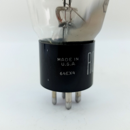 1 X 836 RCA TUBE. 1970s PROD. BLACK PLATES. RECTANGULAR GETTER. 8. CE1