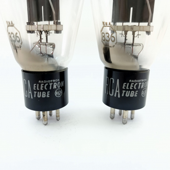 2 X 836 RCA TUBE. 1970s PROD. BLACK...
