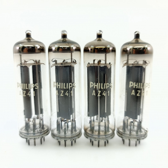 4 X AZ41 PHILIPS TUBE. 1960s LA...