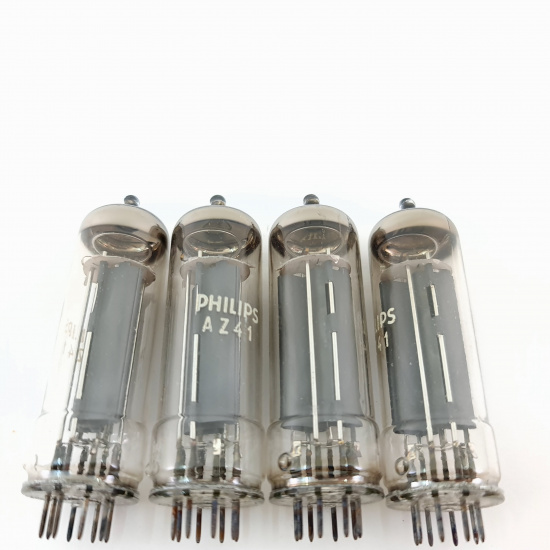 4 X AZ41 PHILIPS TUBE. 1960s LA...