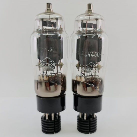 2 X CV450 HALTRON TUBE. 1960s PROD. DUAL HALO GETTER. MATCHED PAIR. 31. CB398