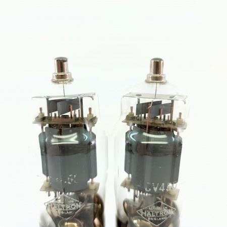 2 X CV450 HALTRON TUBE. 1960s PROD. DUAL HALO GETTER. MATCHED PAIR. 31. CB398