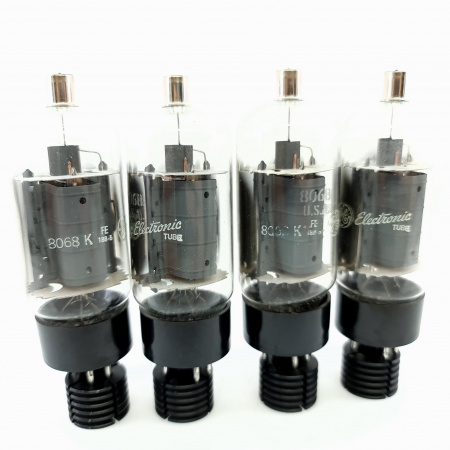 4 X 8068K GENERAL ELECTRIC TUBE. 1960s PROD. DUAL GETTER. MATCHED QUAD.34.CB398