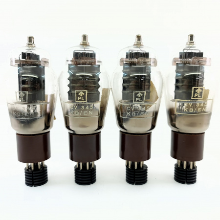 4 X CV345 THORN-AEI TUBE. 1950s MULLARD PROD. BLACK PLATES. QUAD. 3. CB399