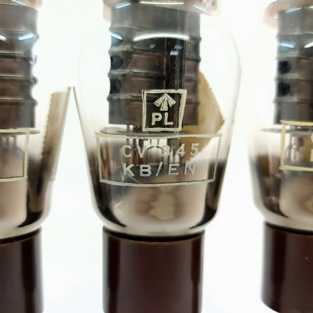 4 X CV345 THORN-AEI TUBE. 1950s MULLARD PROD. BLACK PLATES. QUAD. 3. CB399