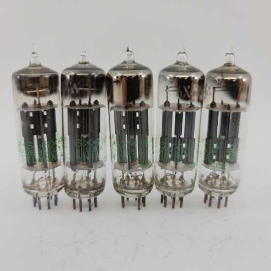 5 X JHS 6X4W SYLVANIA TUBE. 1960s...
