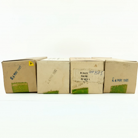 4 X CV1503 MARCONI TUBE. 1950s MULLARD ARMY PROD. QUAD. 7. CB400