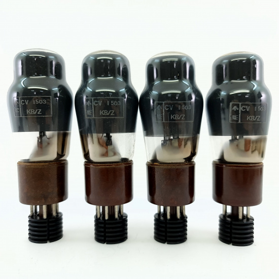 4 X CV1503 MARCONI TUBE. 1950s MULLARD ARMY PROD. QUAD. 7. CB400