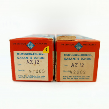 2 X AZ12 TELEFUNKEN TUBE....