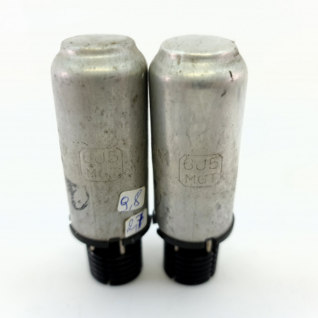 2 X 6J5MGT VISSEAUX TUBE. 1950s PROD. MATCHED PAIR. 11. CB400