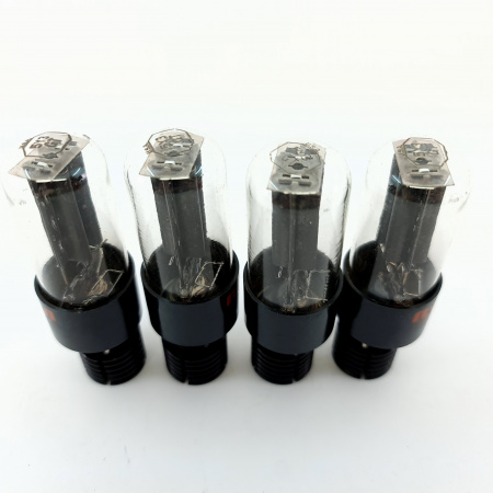 4 X 5Y3GT RCA TUBE. 1970s PROD. BLACK PLATES. RECTANGULAR GETTER. QUAD.12.CB400