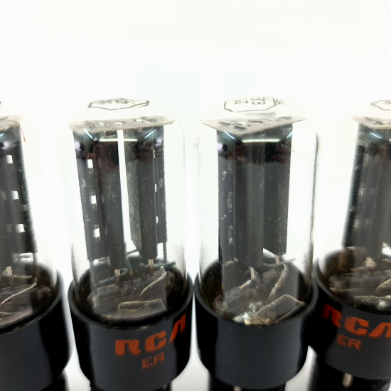4 X 5Y3GT RCA TUBE. 1970s PROD. BLACK...