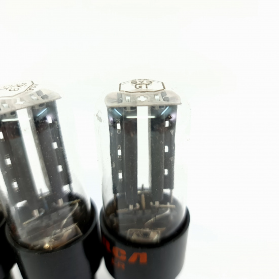 4 X 5Y3GT RCA TUBE. 1970s PROD. BLACK...