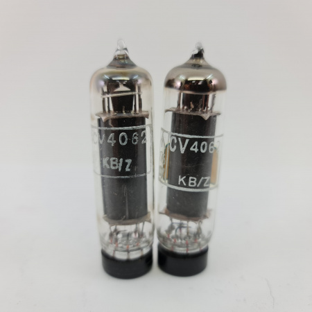 2 X CV4062 GEC TUBE. 1960s MARCONI PROD. BLACK PLATES. PAIR. 13. CB400