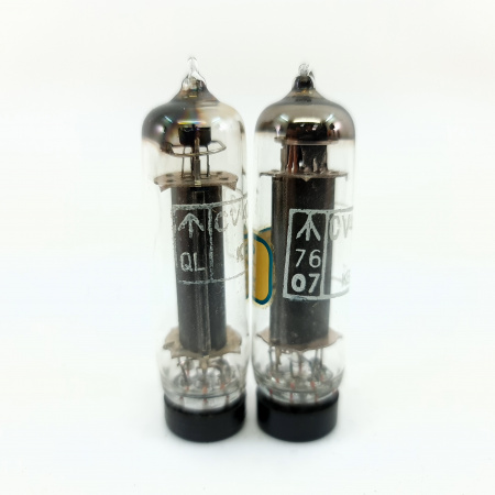 2 X CV4062 GEC TUBE. 1960s MARCONI PROD. BLACK PLATES. PAIR. 13. CB400