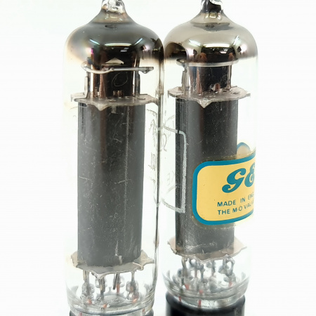 2 X CV4062 GEC TUBE. 1960s MARCONI PROD. BLACK PLATES. PAIR. 13. CB400
