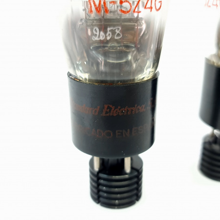 2 X5Z4G STANDARD ELECTRIC TUBE. 1950s BRITISH PROD. BLACK PLATES. PAIR.14.CB400