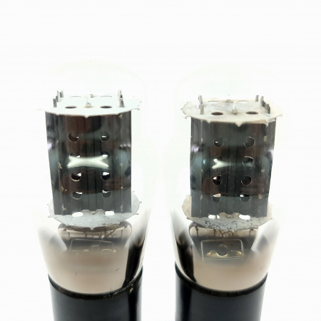 2 X5Z4G STANDARD ELECTRIC TUBE. 1950s BRITISH PROD. BLACK PLATES. PAIR.14.CB400