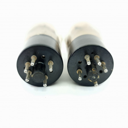 2 X5Z4G STANDARD ELECTRIC TUBE. 1950s BRITISH PROD. BLACK PLATES. PAIR.14.CB400