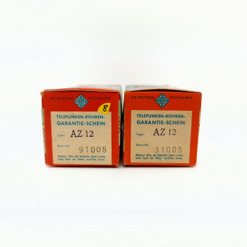 2 X AZ12 TELEFUNKEN TUBE....