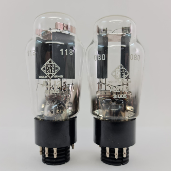 2 X AZ12 TELEFUNKEN TUBE. 1960s PROD....
