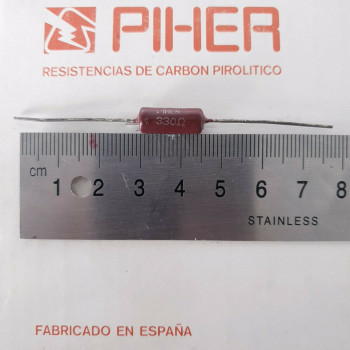 1 X 1W 330R 10% 1960s VINTAGE PIHER RESISTOR. NOS. C1795U8F200121