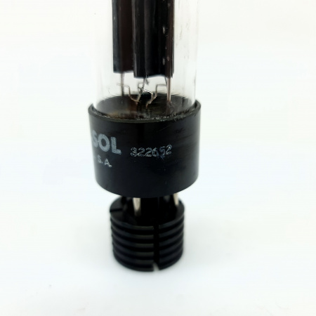 1 X 5Y3GT TUNG-SOL TUBE. 1950s PROD. BLACK PLATES. RECTANGULAR GETTER. 18.CB400