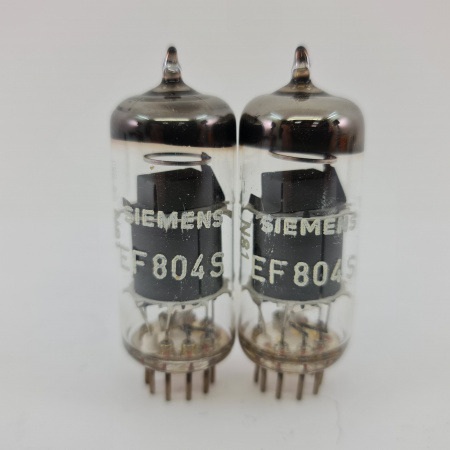 2 X EF804S SIEMENS TUBE. 1960s TELEFUNKEN PROD. HIGH GAIN. MTCH. PAIR. 25.CB400