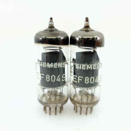 2 X EF804S SIEMENS TUBE. 1960s TELEFUNKEN PROD. HIGH GAIN. MTCH. PAIR. 25.CB400