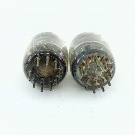 2 X 5670WA GENERAL ELECTRIC TUBE. 1960s PROD. BLACK PLATES. 3 MICA. 30. CB400