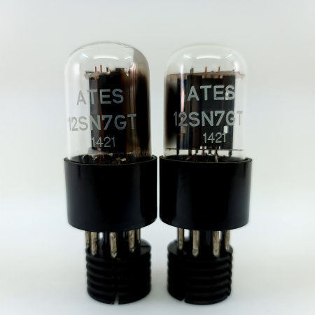 2 X 12SN7GTA ATES TUBE. 1960s FIVRE PROD. MATCHED PAIR. 35. CB400