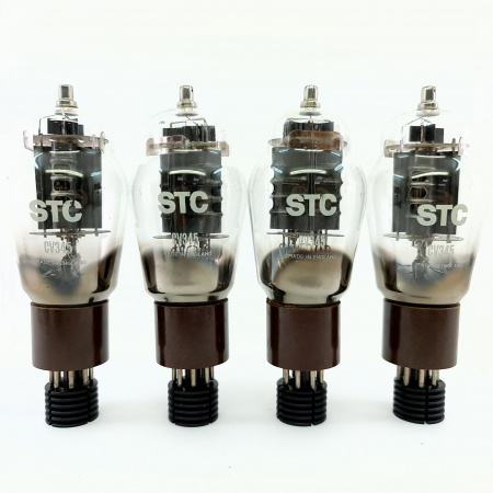4 X CV345 / 12E1 STC TUBE. 1950s PROD. BLACK PLATES. DUAL GETTER. 38. CB400