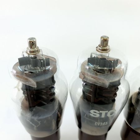 4 X CV345 / 12E1 STC TUBE. 1950s PROD. BLACK PLATES. DUAL GETTER. 38. CB400