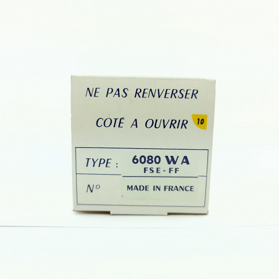 1 X 6080WA THOMSON-CSF TUBE. 1960s PROD. BLACK PLATES. DUAL GETTER. 10. CB401