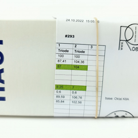 1 X 6080WA THOMSON-CSF TUBE. 1960s PROD. BLACK PLATES. DUAL GETTER. 10. CB401