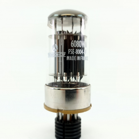 1 X 6080WA THOMSON-CSF TUBE. 1960s PROD. BLACK PLATES. DUAL GETTER. 10. CB401