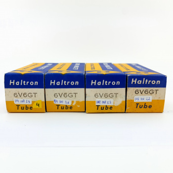 4 X 6V6GT HALTRON TUBE....