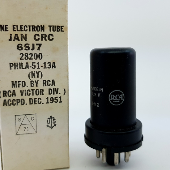 1 X JAN 6SJ7 RCA TUBE. 1950s. NOS /...