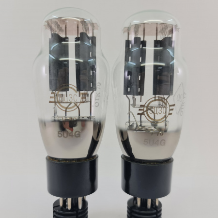 2 X 5U4G / 5Ц3С SVETLANA TUBE. 1970s PROD. INVERTED CUP GETTER. 20. CB402
