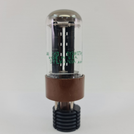 1 X 5Y3WGTA SYLVANIA TUBE. 1960s PROD. BLACK PLATES. 84/91mA EMISSION. 31.CB402