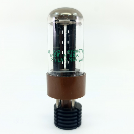 1 X 5Y3WGTA SYLVANIA TUBE. 1960s PROD. BLACK PLATES. 84/91mA EMISSION. 31.CB402