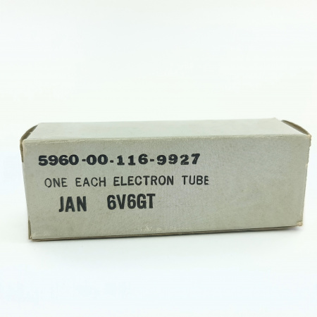 1 X JAN 6V6GT GENERAL ELECTRIC TUBE. 1975 PROD. COPPER RODS. 36. CB402
