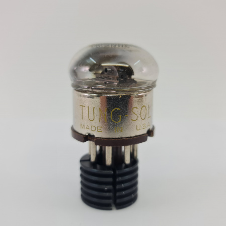 1 X 717A TUNG-SOL TUBE. 1950s PROD. YELLOW LOGO. BLACK PLATES. 38. CB402