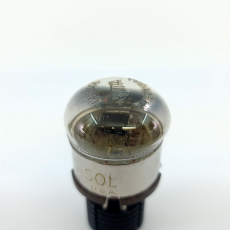 1 X 717A TUNG-SOL TUBE. 1950s PROD. YELLOW LOGO. BLACK PLATES. 38. CB402