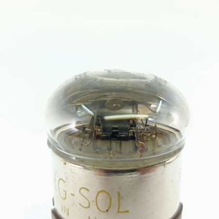 1 X 717A TUNG-SOL TUBE. 1950s PROD. YELLOW LOGO. BLACK PLATES. 38. CB402