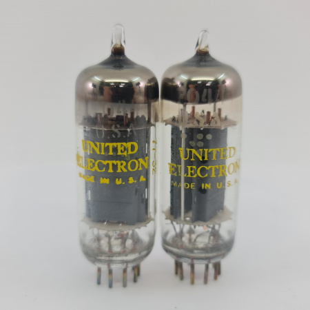 2 X 7044 UNITED ELECTRON TUBE. 1977 PROD. COPPER RODS. MATCHED PAIR. 41. CB402