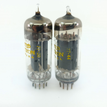 2 X 7044 UNITED ELECTRON TUBE. 1977 PROD. COPPER RODS. MATCHED PAIR. 41. CB402