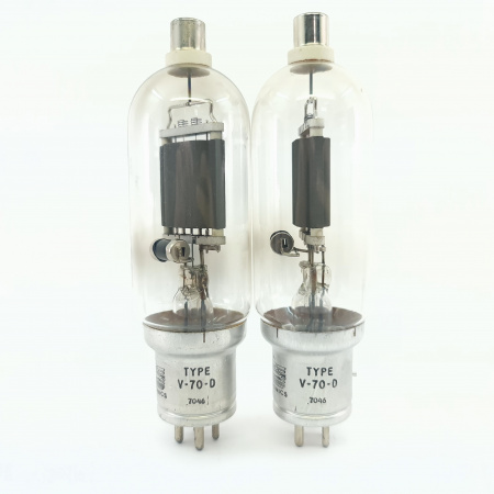 2 X TYPE V70D UNITED ELECTRONICS TUBE. 1940s PROD. PAIR. 44. CB402